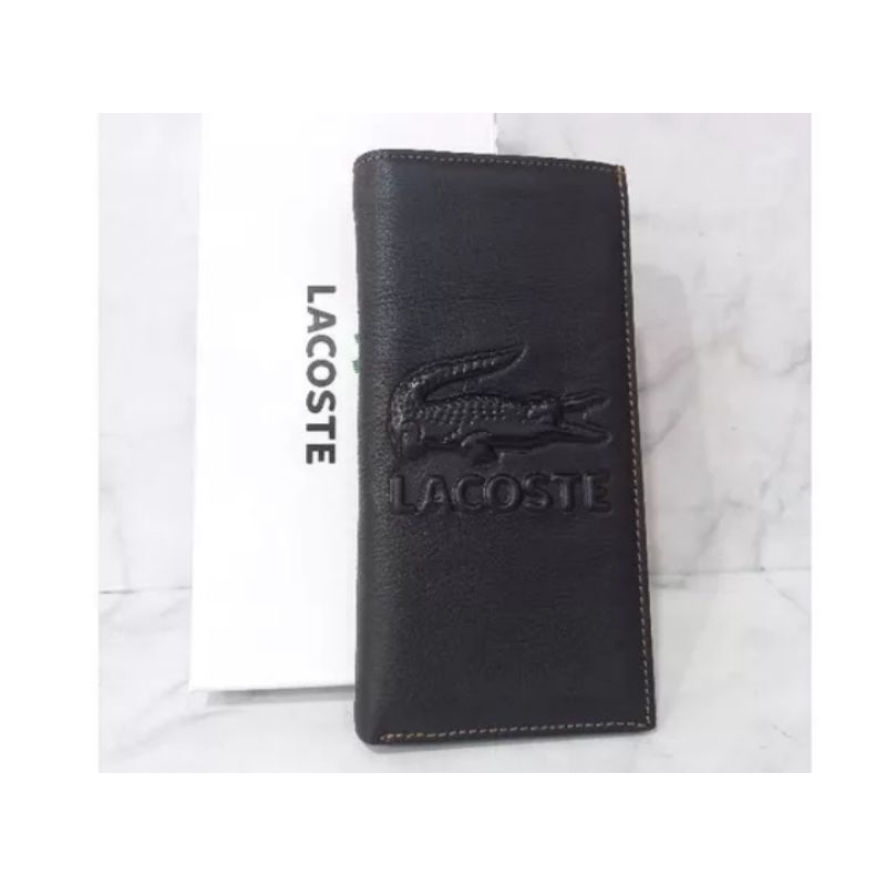 Dompet Import panjang kulit asli pria Branded Lacoste