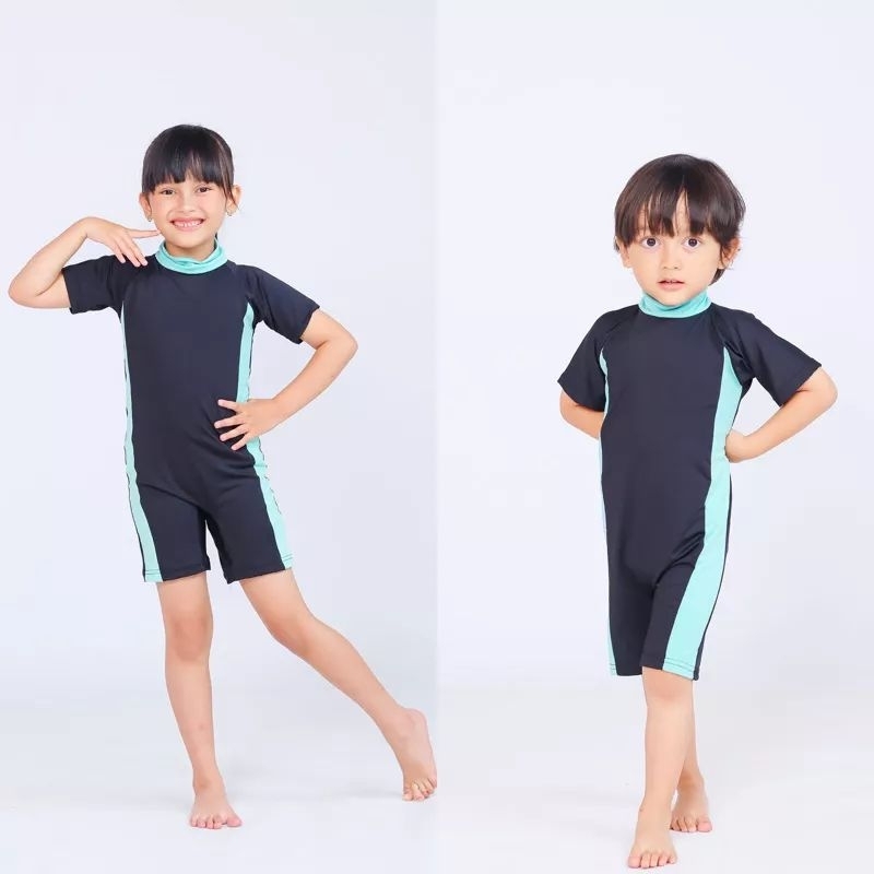 baju renang anak cewe cowo polos panjang polos pendek