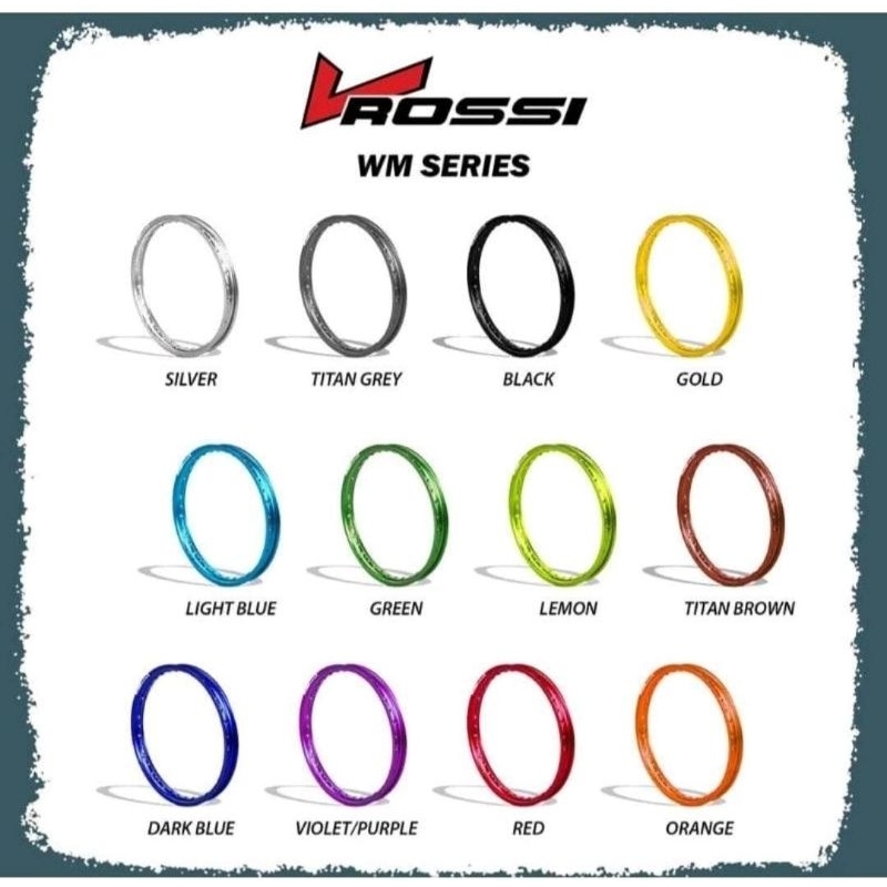 VELG VROSSI WM-SERIES PELAK VROSSI 140 160 185 215 250 ring 17 1PCS