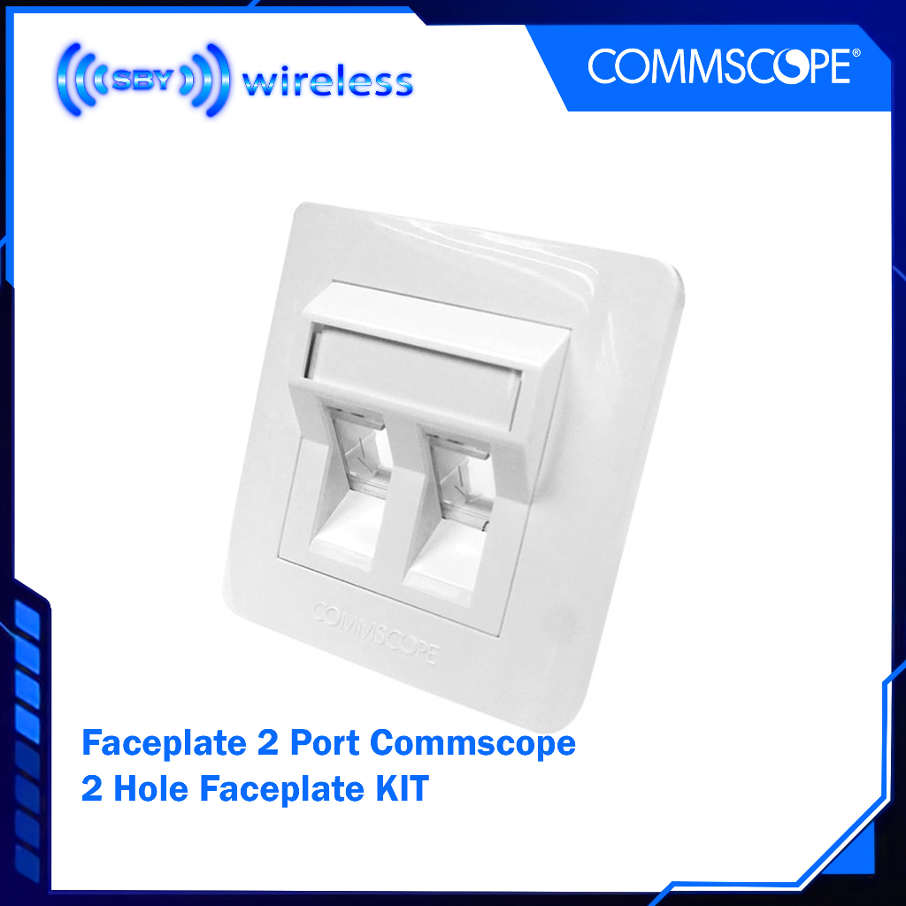 Faceplate 2 Port Commscope - 2 Hole Faceplate KIT