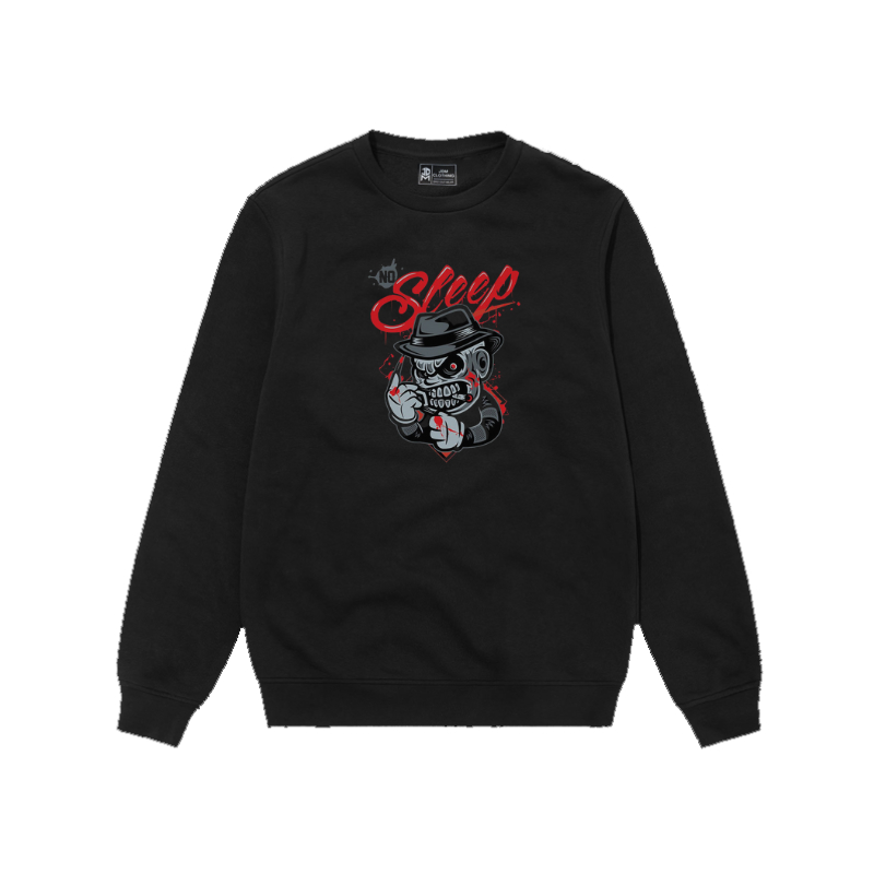 BLACK SWEATER CREWNECK COOL BEAR PRIA WANITA PREMIUM