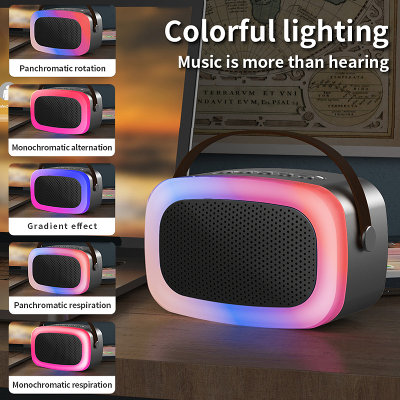 【COD】AFS Portable Microphone Karaoke Speaker Bluetooth RGB Hi-Fi Sounds Portable Wireless Karaoke - S32