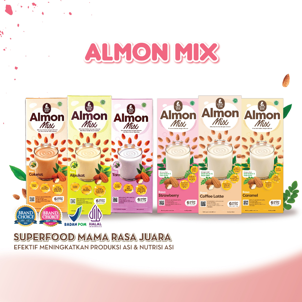 MamaBear Almon Mix Susu Almond Milk + Katuk ASI Booster mama Bear