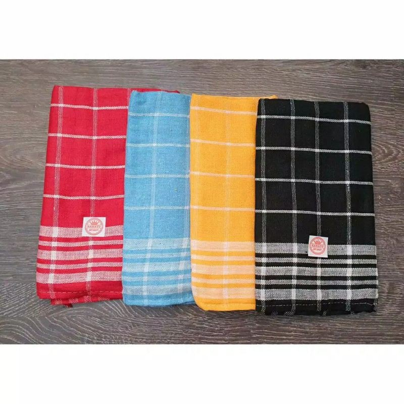 Kain Serbet Lap Tangan Warna isi 12 Pcs Atau Serbet Dapur 1 Lusin Tebal Tebal Murah KOTAK KOTAK KAIN
