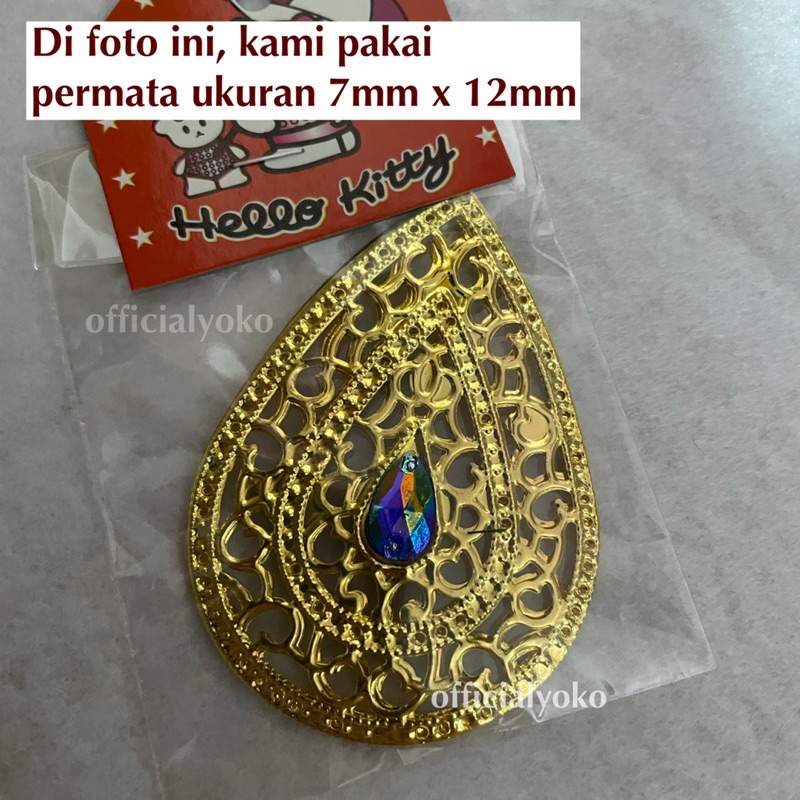 Lempengan Besi Emas / Hiasan / Dekorasi Mahar / Hantaran / Prakarya isi 2pcs #14