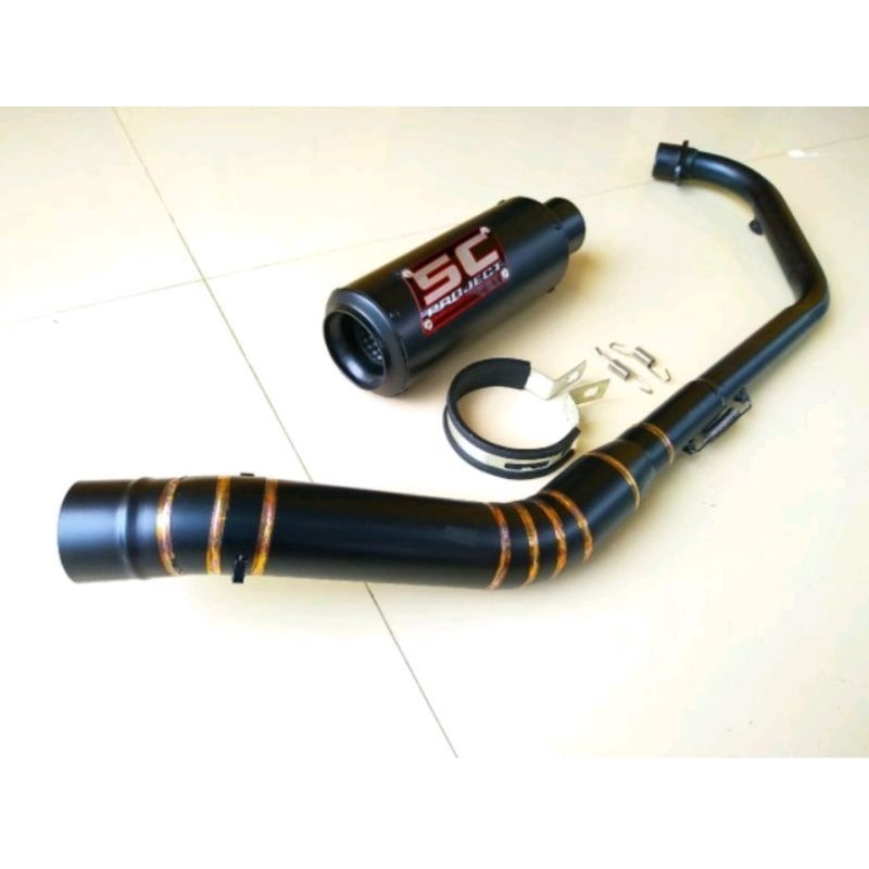 KNALPOT RACING SC PROJECT HITAM DOFF VIXION OLD/NEW/R