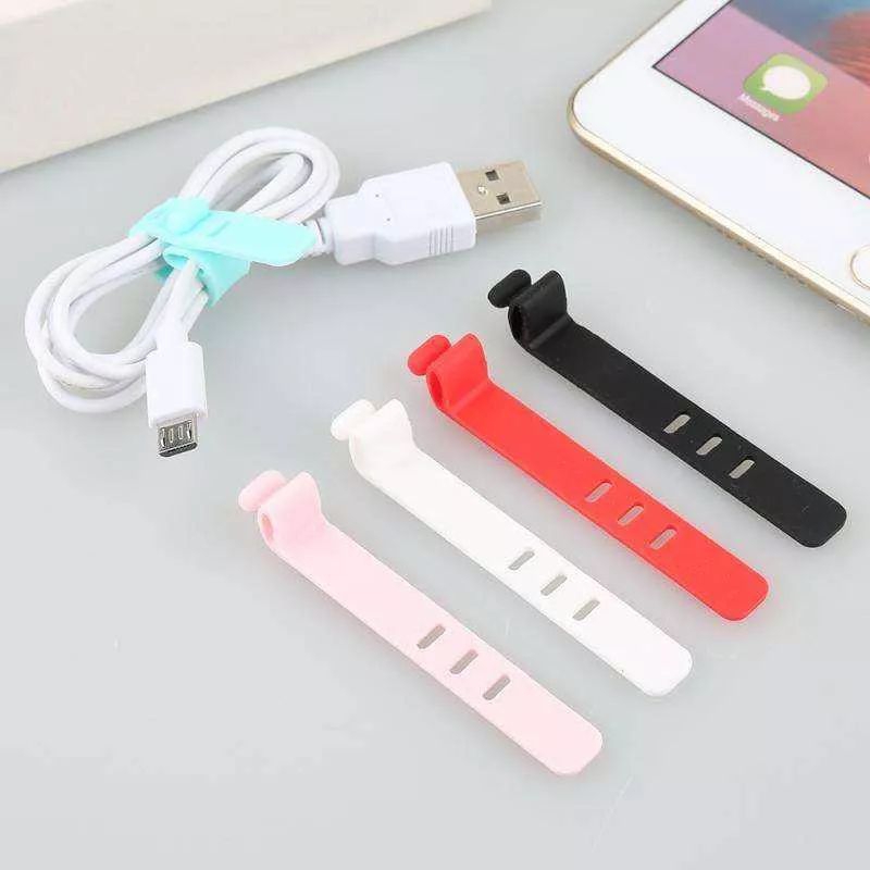 TALI KARET Pengikat Kabel SILIKON /Perapih Kabel Charger Headset