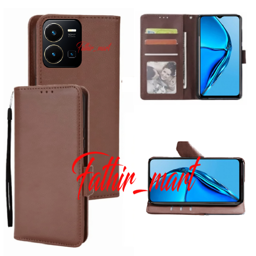 Case Dompet Hp VIVO Y35 Y36 Y22 Y22s HardCase Leather Flip case Cover Kulit Casing Dompet Sarung Hp