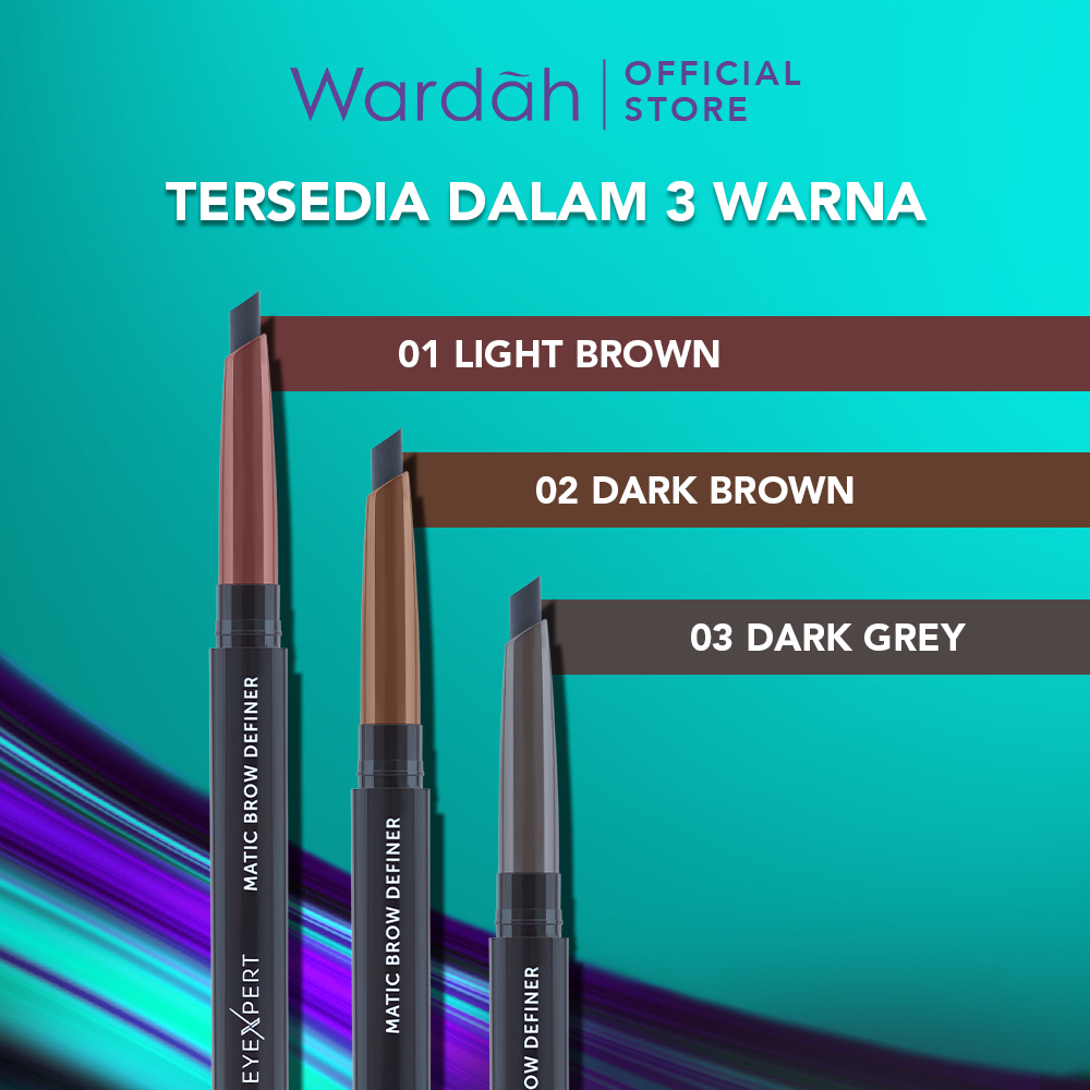 Wardah EyeXpert Matic Brow Definer - Pensil Alis Anti Air dan Tahan Lama Hingga 8 Jam