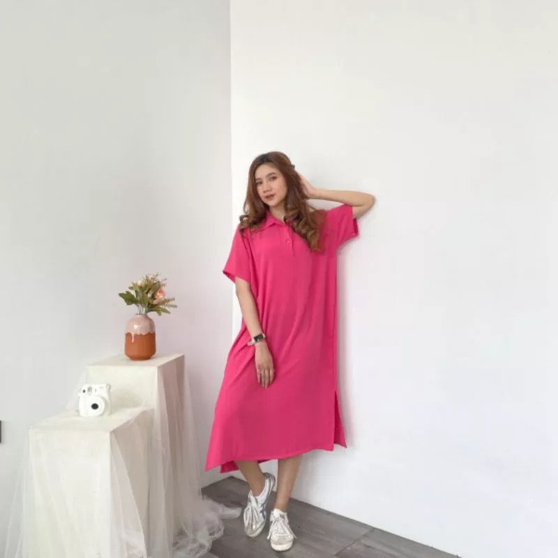 REGINA TUNIK OVERSIZE DAILY DRESS BELAH WANITA ATASAN WANITA CRINCLE AIRFLOW (AMD)