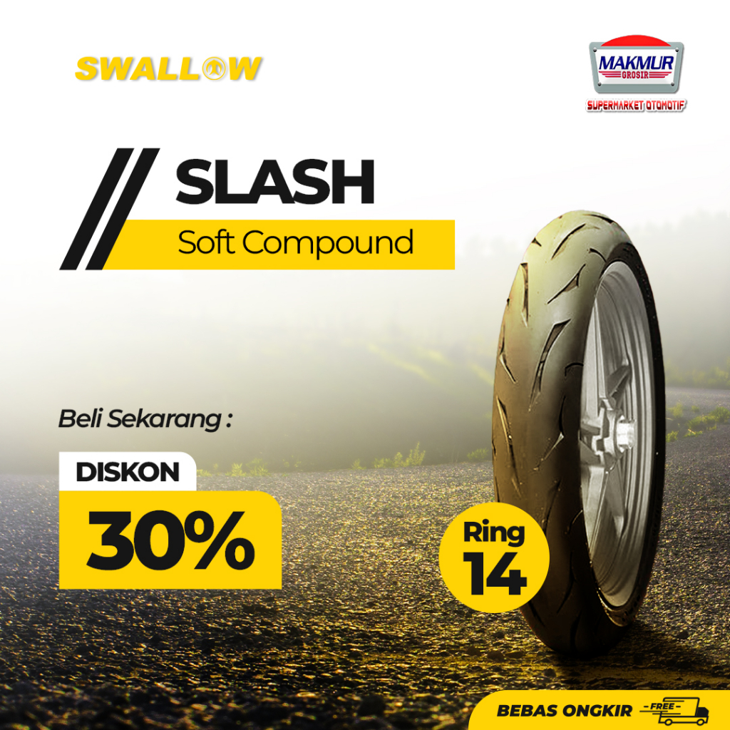 Ban Luar Swallow SLASH Ring 14" TUBELESS Soft Compound Kompon