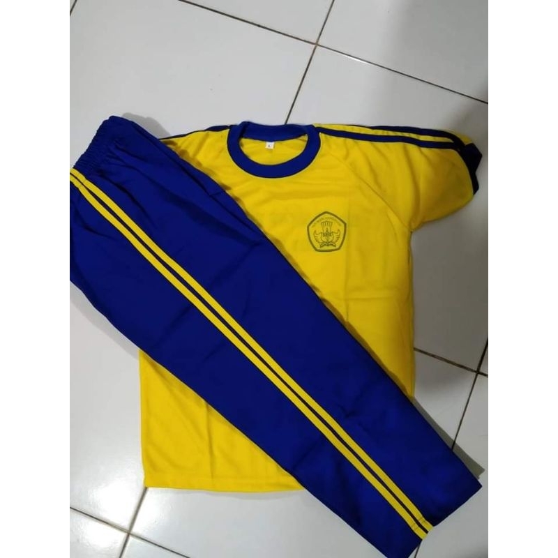 stelan baju olahraga Anak sekolah SD tangan pendek (Free SABLON)