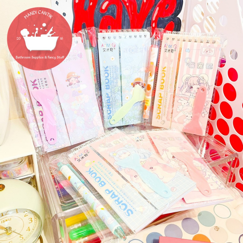 

Paket Sticker ZC AM36 buku spiral lucu pulpen dan perata stiker lucu kado unik journaling jurnaling pena pen momo senmu