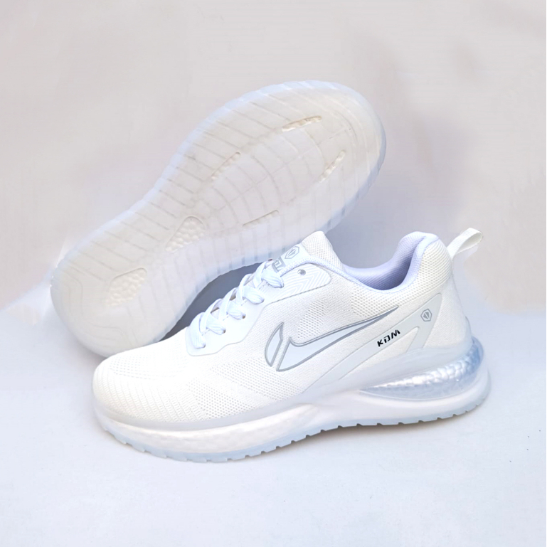 Sepatu Olahraga Sepatu Lari Sepatu Running Premium Import KDM Z00M LF NEW White Silver