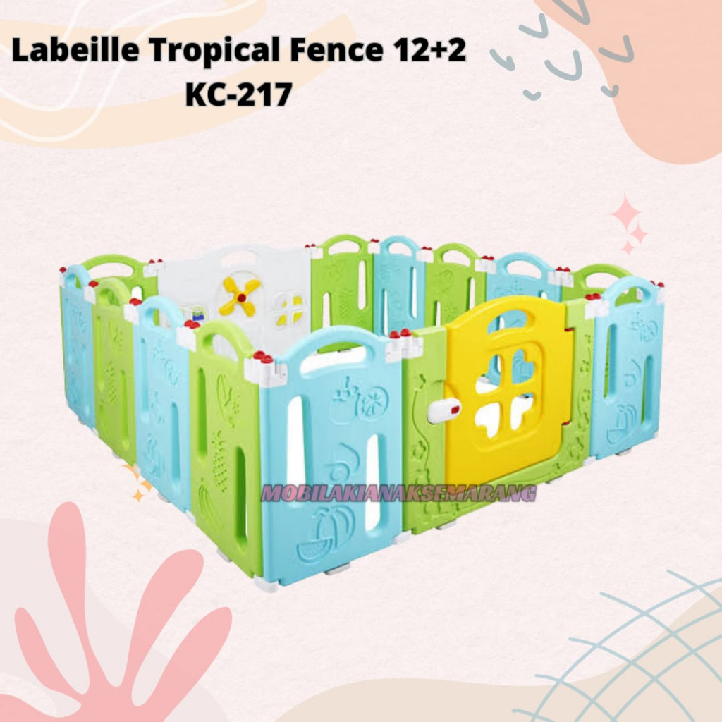 Labeille Tropical Folding fence 12+2 KC-217 Pagar Play Yard