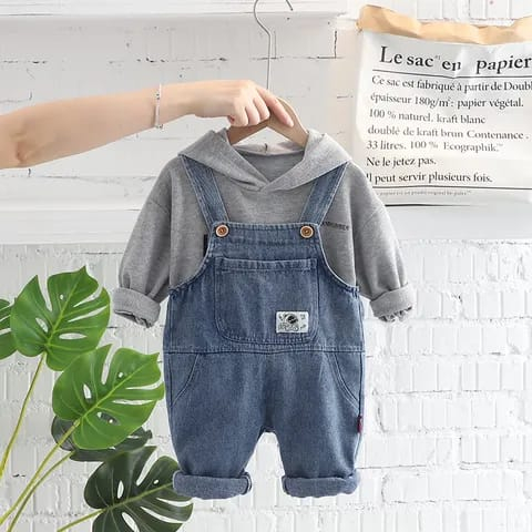 Setelan Anak Motif kodok warna mustard, grey dan denim biru lucu usia 6 bulan - 5 tahun premium