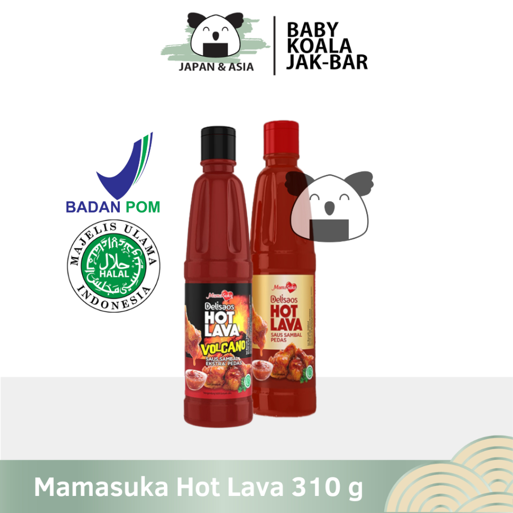 

MAMASUKA Delisaos Hot Lava & Volcano 310 g Halal | Mamasuka Saus Cabai Pedas...