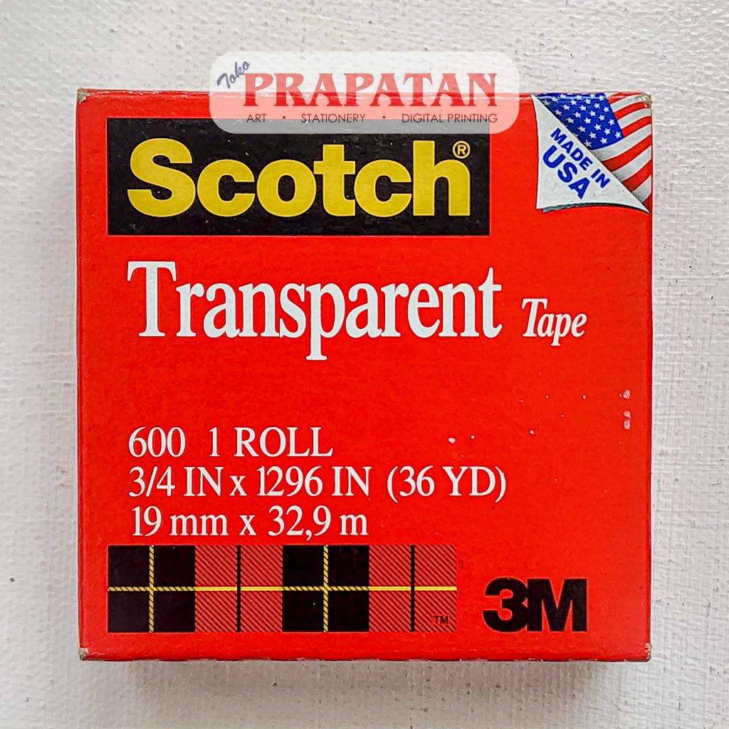 Scotch Transparent Tape 19mm Refill | Isolasi Bening | Selotip