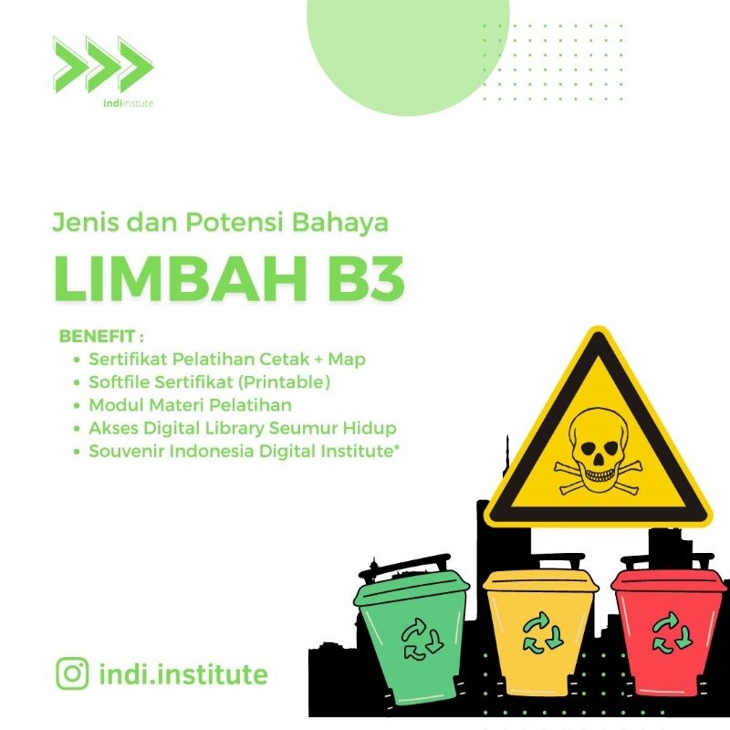 

SERTIFIKAT PELATIHAN AWARENESS JENIS DAN POTENSI BAHAYA LIMBAH B3