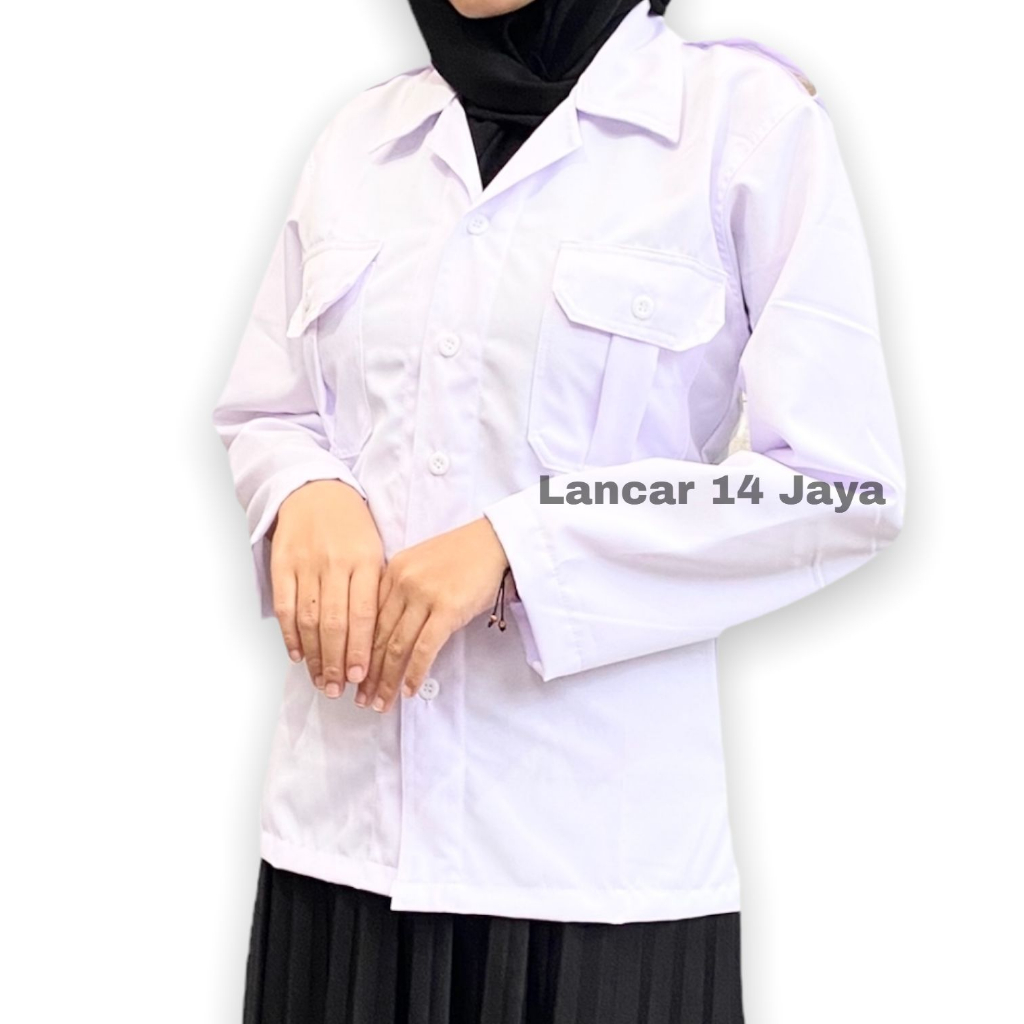 COD KEMEJA PUTIH PNS WANITA / BAJU PNS CEWEK / KEMEJA DINAS / KEMEJA PANJANG PUTIH WANITA