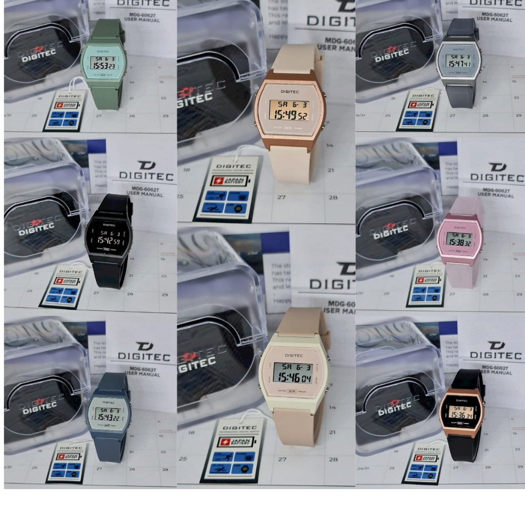 PENGIRIMAN INSTANT - GROSIR JAM TANGAN WANITA DIGITAL DIGITEC MDG 6062 / MDG-6062 / MDG6062 ORIGINAL