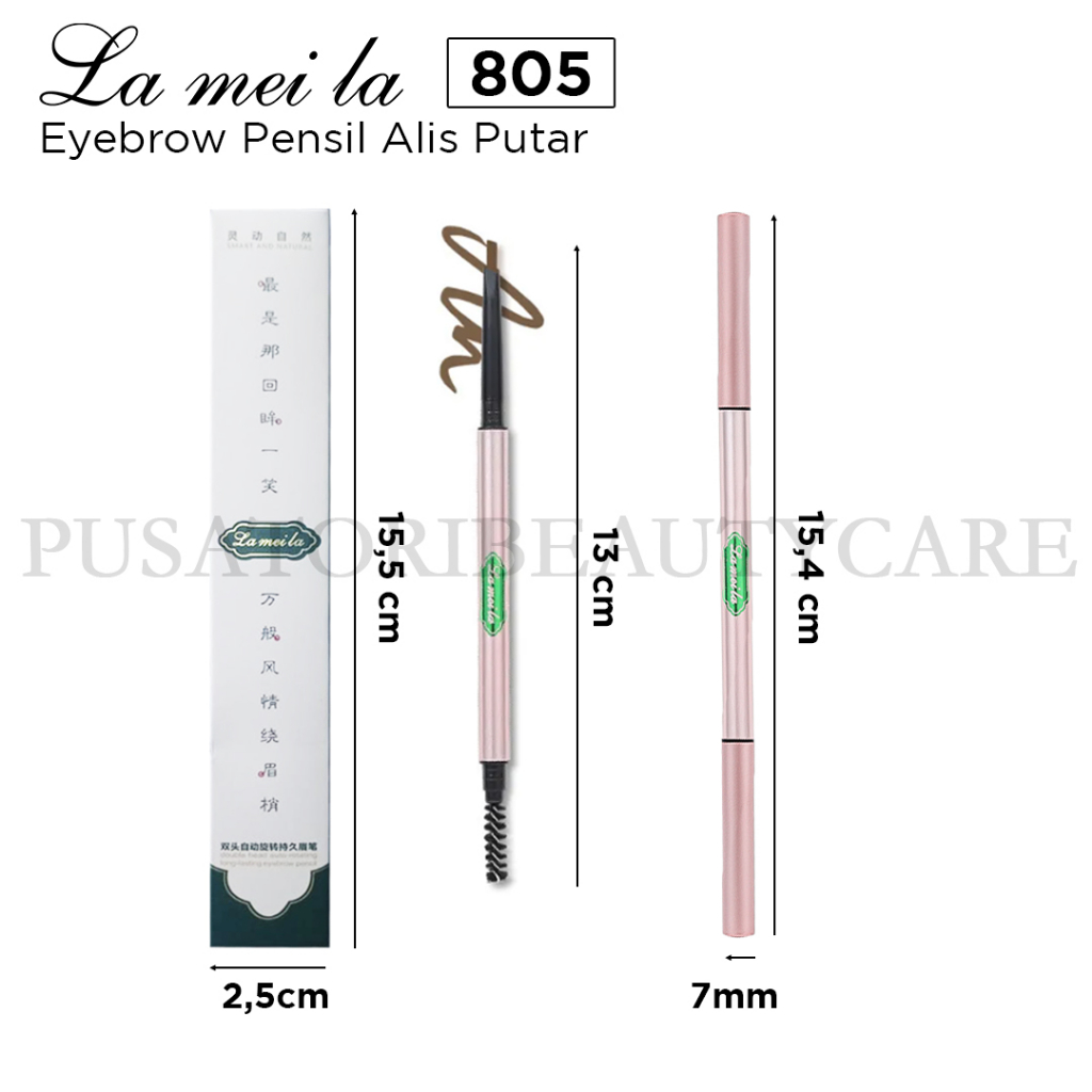 LAMEILA 805 Eyebrow Pencil Double Head Rotating Long Lasting