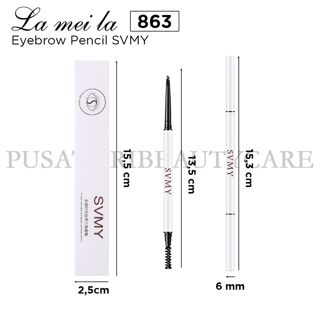 SVMY 863 Eyebrow Pencil Double Head Waterproof Pinsil Alis