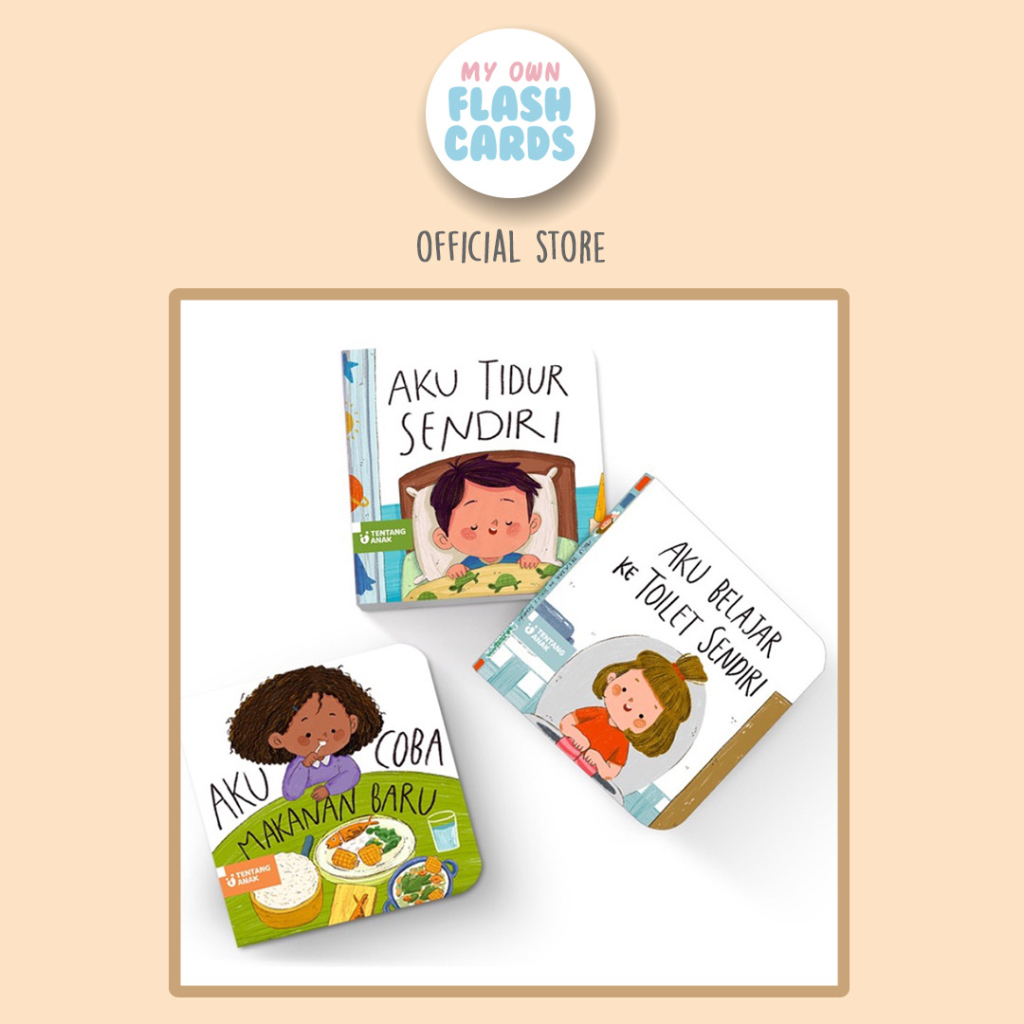 Buku Tentang Anak Aku Tidur Sendiri Aku Belajar ke toilet sendiri aku coba Makanan Baru Cerita