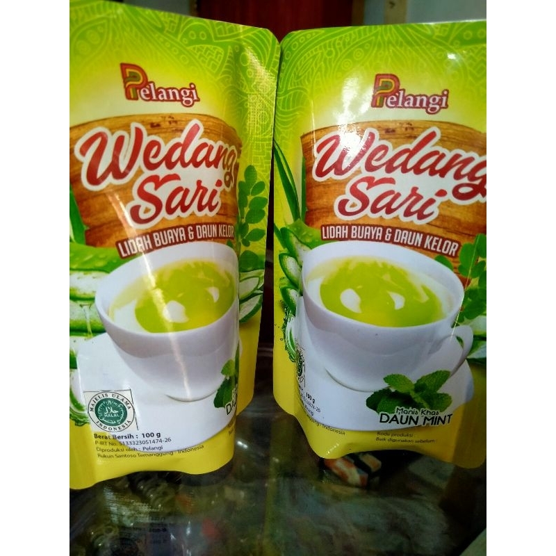 

Wedang Sari Lidah buaya daun kelor