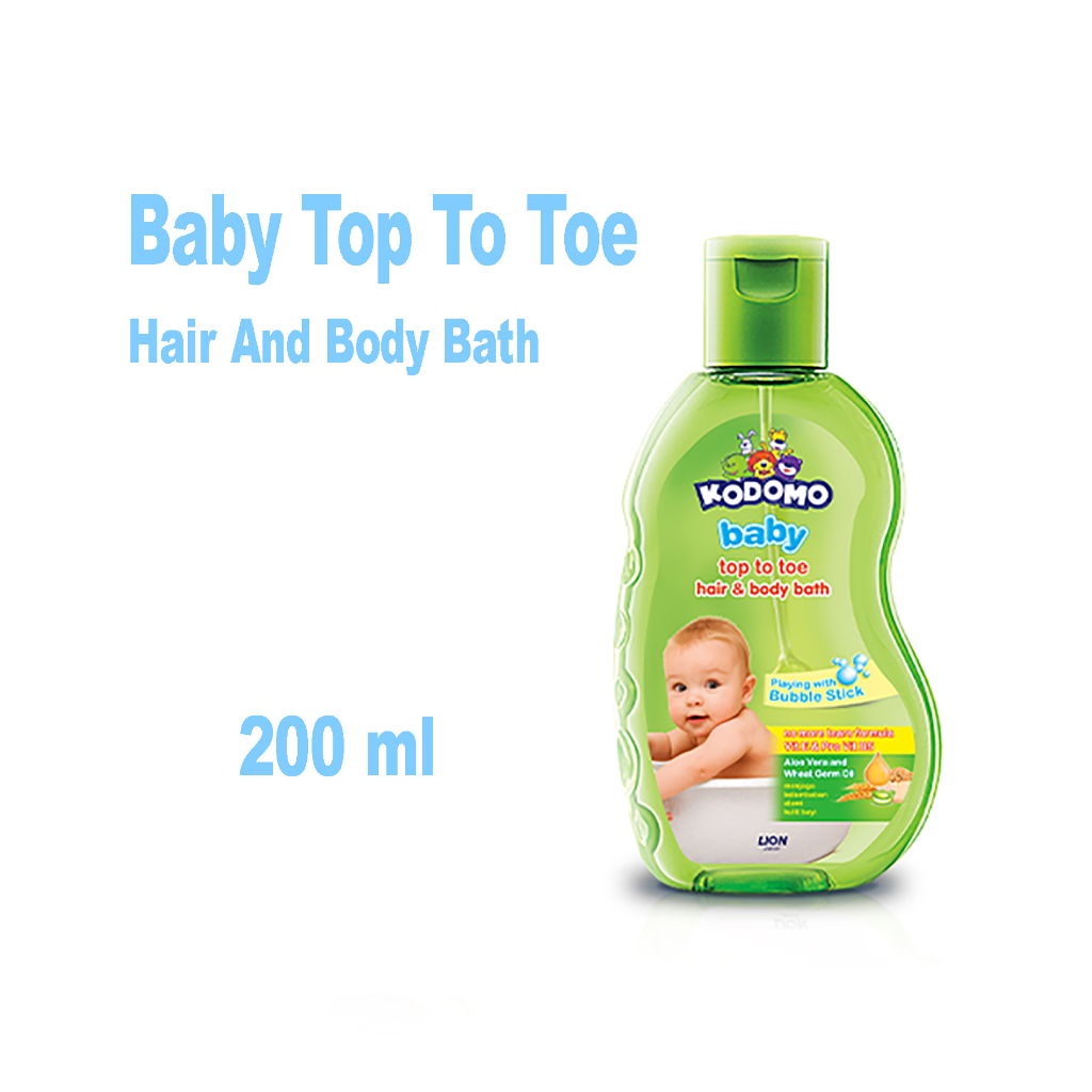 Kodomo Baby Hair And Body Bath Top To Toe Botol 200 ml - Sabun Mandi Bayi