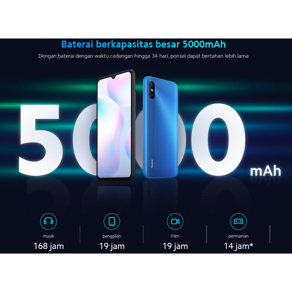 Redmi 9A 4GB+64GB Garansi Resmi Xiaomi 1 TAHUN ORIGINAL BARU HANDPHONE