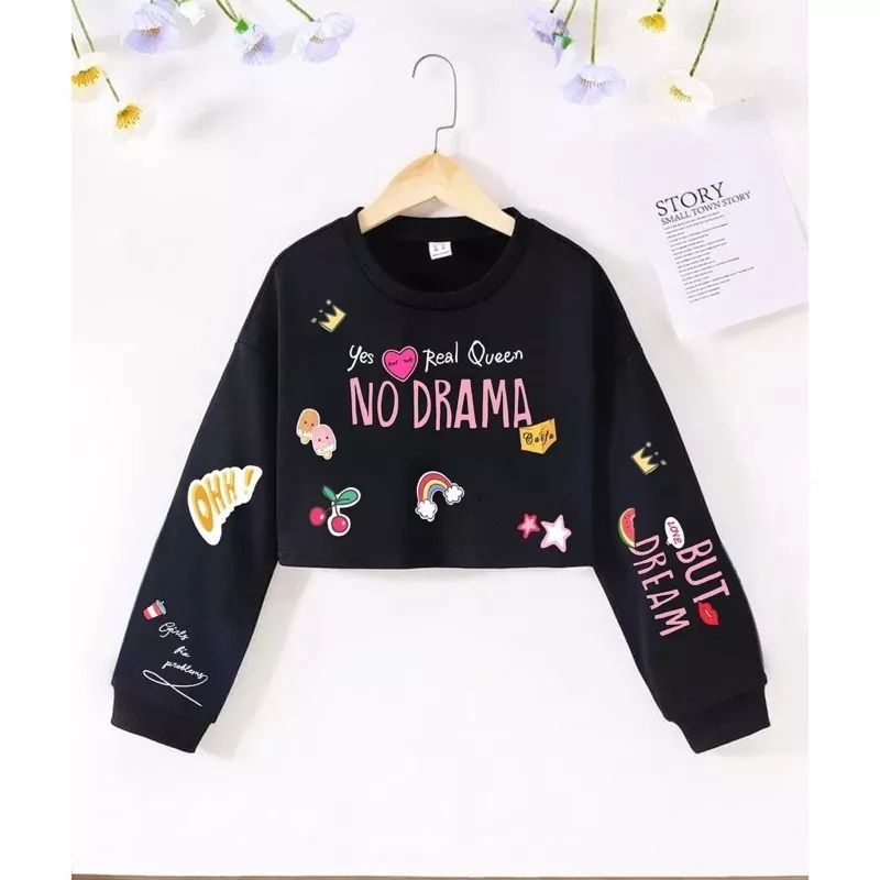 SWEATER WANITA  CROP / SWEATER NO DRAMA CROP