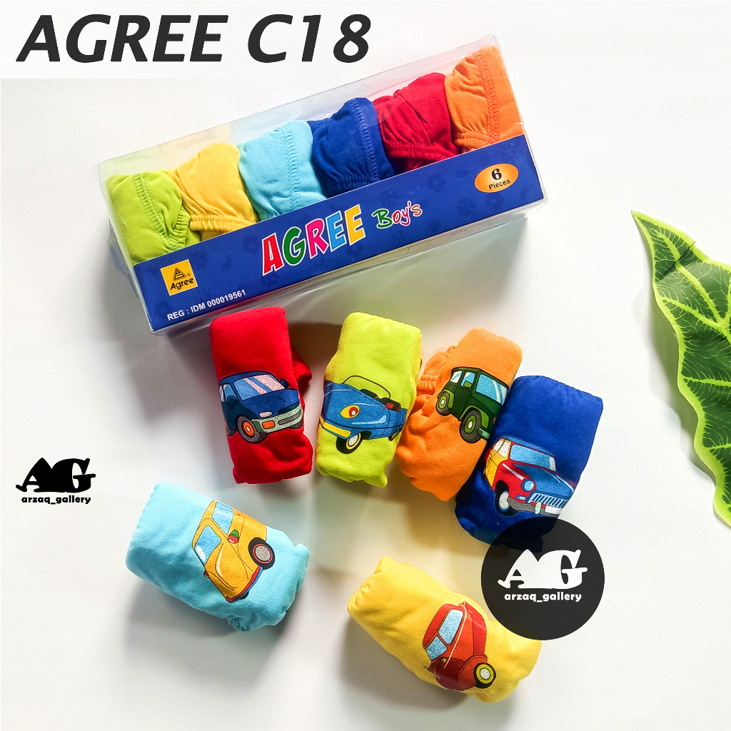 6  Pcs - Cd Anak Cowok Agree Kids NGS C18 | Celana Dalam Anak Cowok | Cd Anak | Cd