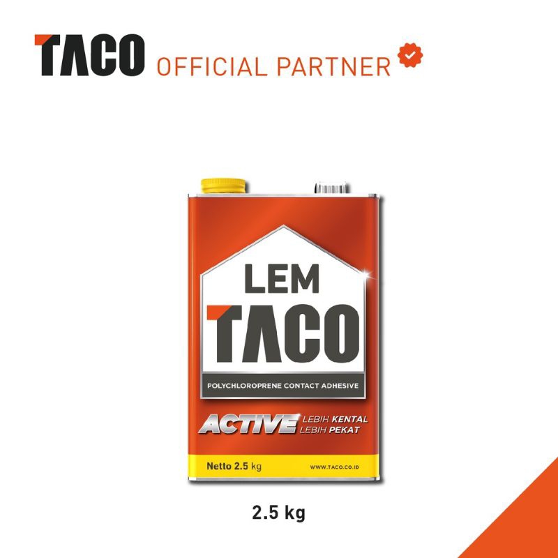 TACO ACTIVE Lem Kuning Active Kemasan Galon 2.5kg