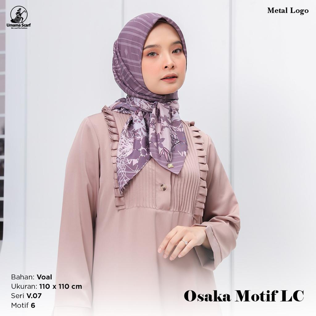 Hijab Segiempat Basic Voal Osaka Motif Kerudung Segiempat Original by Umama Termurah dan Terlaris Nayla Hija'b