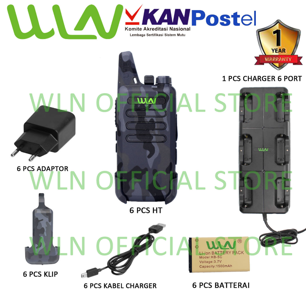 PAKET BUNDLING KD-C1 LORENG ISI 6 PCS LENGKAP KEPALA CHARGER,KABEL,DAN CHARGER 6 SLOT