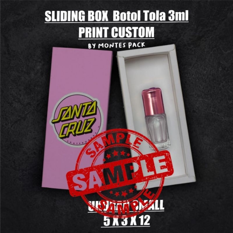 

(ORDER SAMPLE) Box sliding Small untuk botol tola 3ml