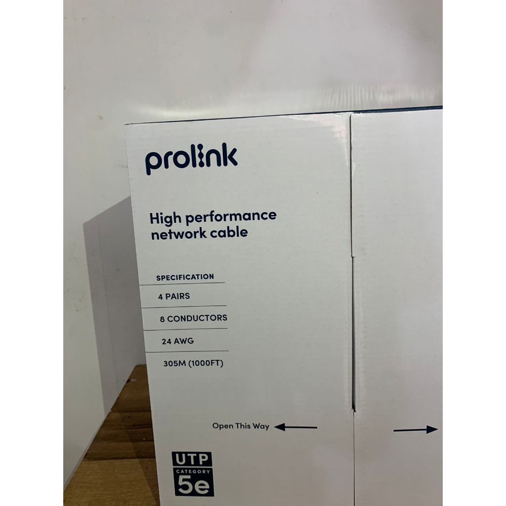 Kabel UTP PROLINK CAT 5e - Kabel LAN 1Box - 305meter - Original 24 AWG