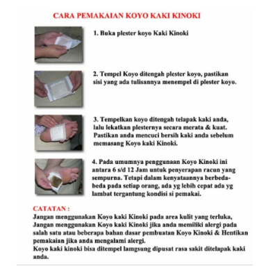 KOYO KAKI KINOKI GOLD DETOX FOOT PATCH PADS KOYO PENYERAP RACUN