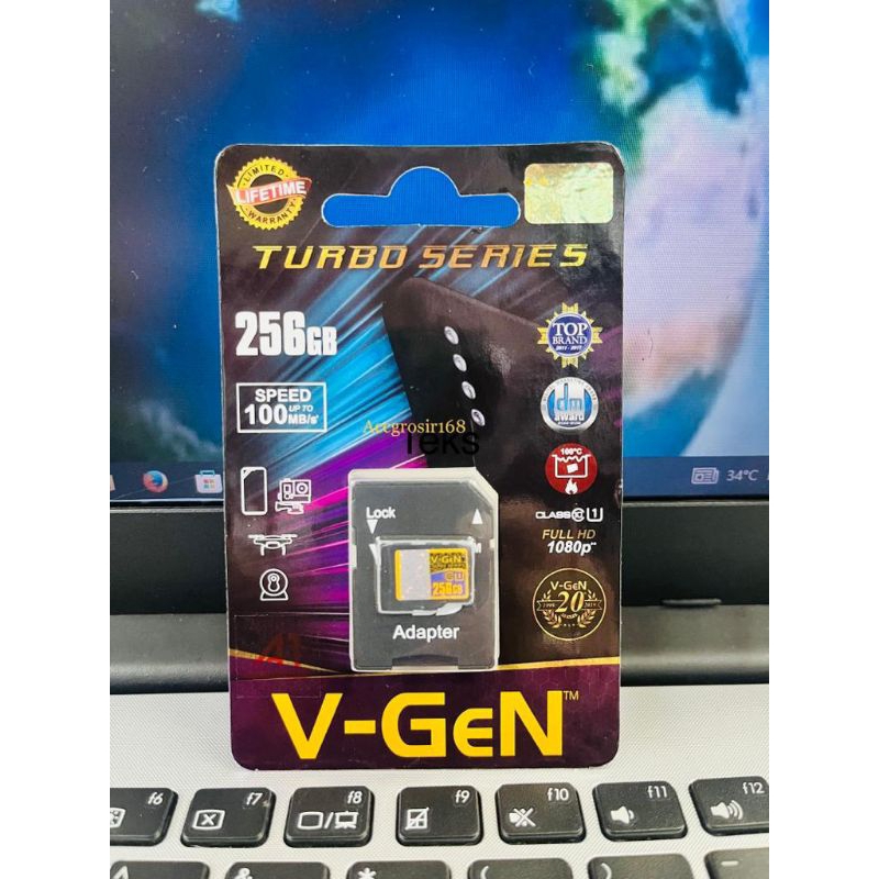 MEMORY V-GEN MICRO SD V-GEN CLASS 10 256 GB TURBO ORIGINAL