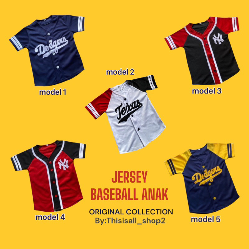 JERSEY BASEBALL ANAK / JERSY ANAK /JERSEY ANAK /BASEBALL /BAJU ANAK