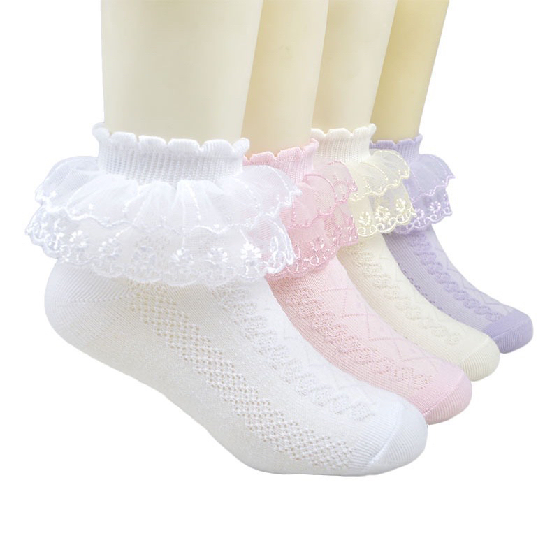 Kaos Kaki Renda Anak Perempuan Pesta TK PAUD Sekolah Lace Sock Girl