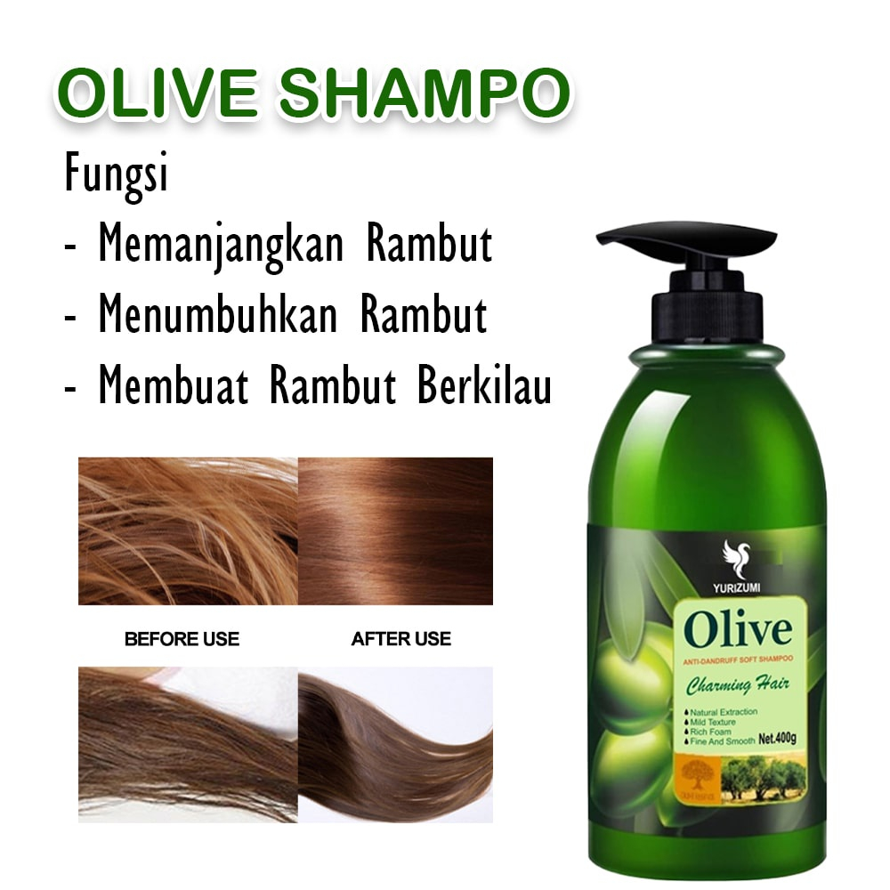 Hope Store - Olive Shampoo Anti Oksidan Shampoo Oil Pemanjang Rambut Dan Pelurus Rambut