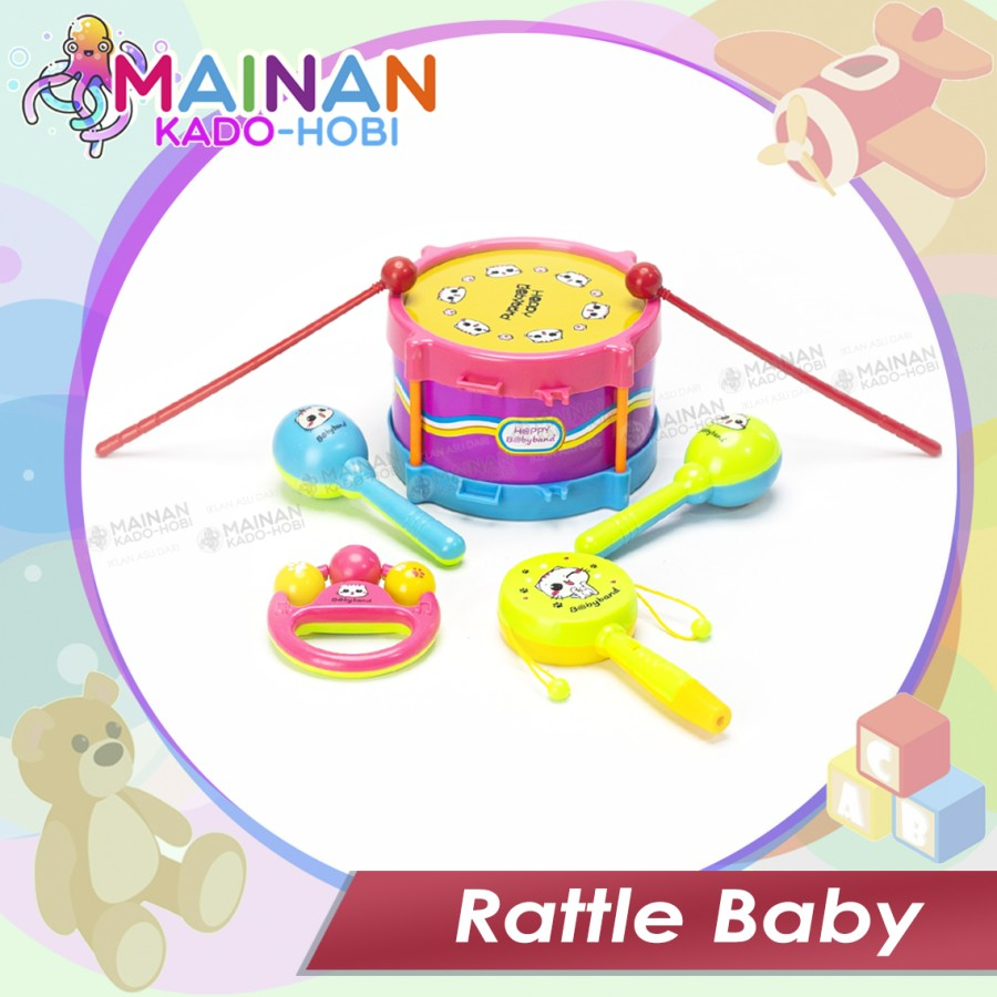 PLAY SET HADIAH ULANG TAHUN MAINAN ANAK DRUM KERINCINGAN BABYBELL