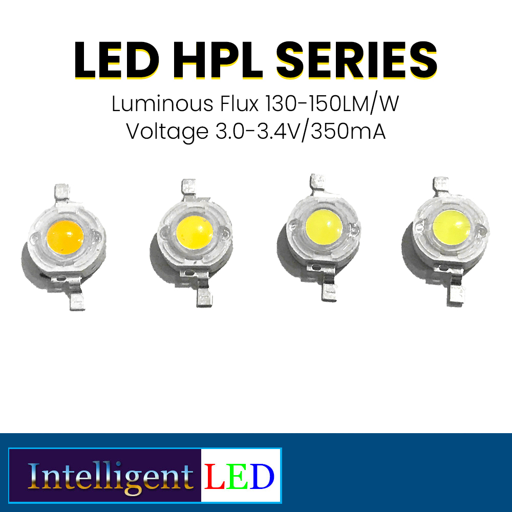 LED High Power 1W 3V 350mA Epistar Lampu Putih, Kuning, Natural