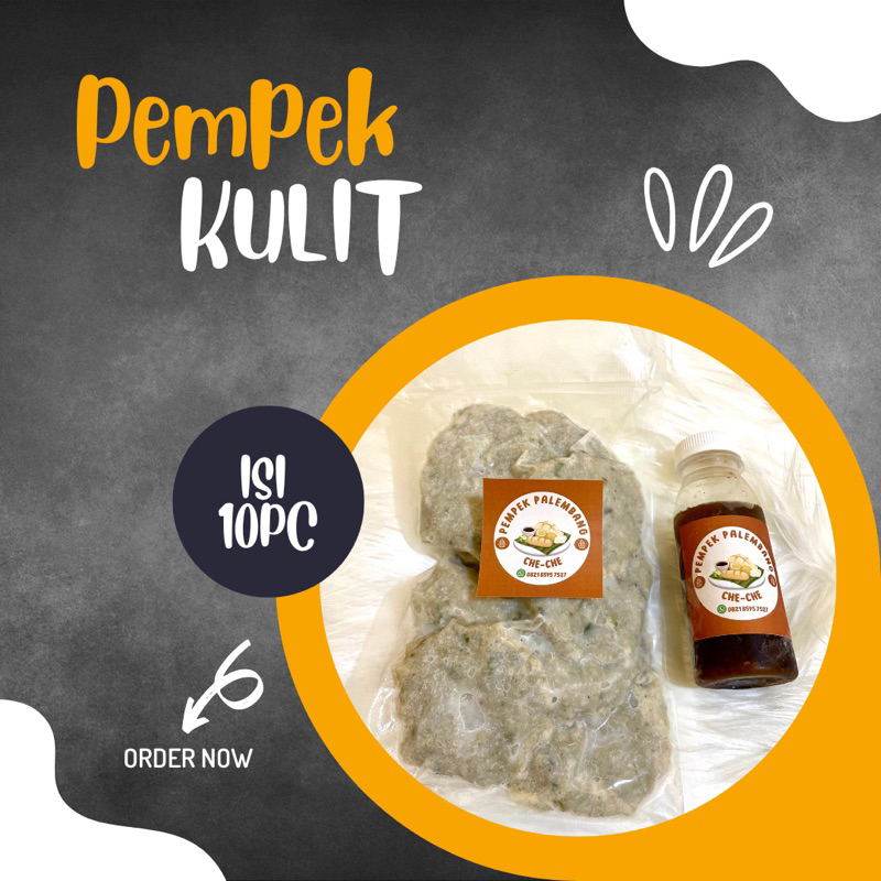 

Pempek Palembang CheChe Kulit Isi 10Pc Pempek