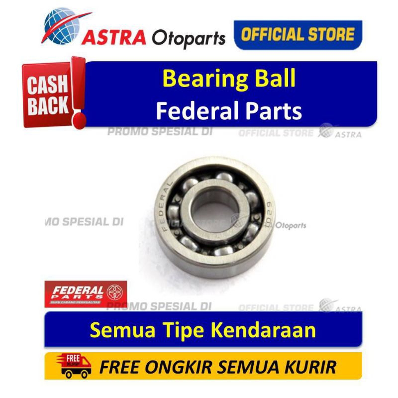 Bearing 6201 FEDERAL Parts Laher FP-6201 ORIGINAL RESMI untuk semua jenis Motor