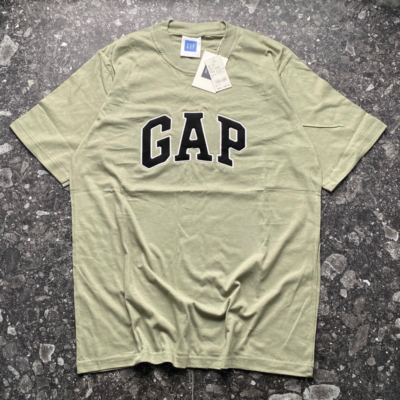 Kaos GAP Bordir warna Sage Green Premium