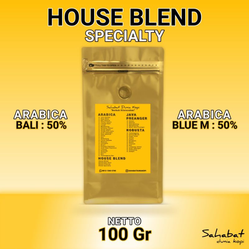 

Kopi House Blend Specialty From Sahabat Dunia Kopi