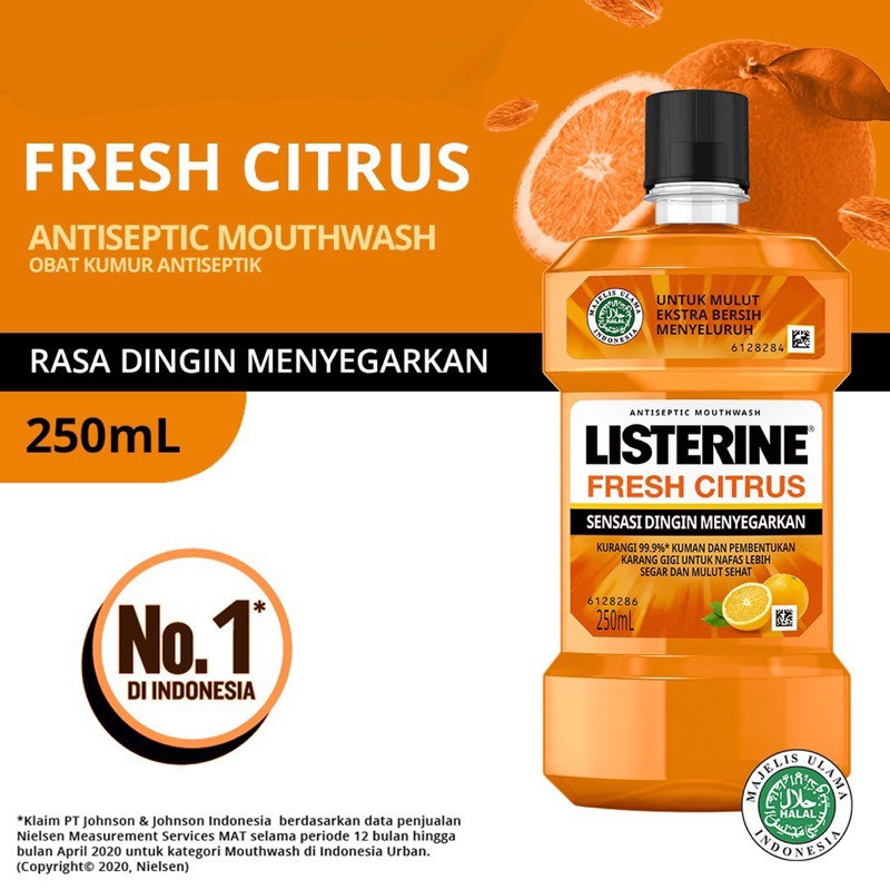 LISTERINE Mouthwash Obat Kumur Antiseptik No Alcohol